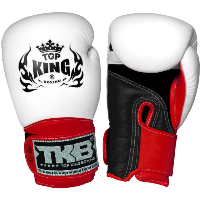 SUPER AIR synthetic black white red,כפפות איגרוף דמוי עור