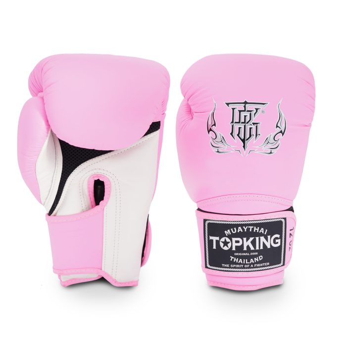 SUPER AIR white pink,כפפות איגרוף עור