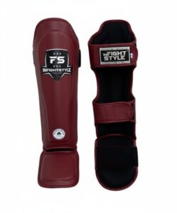 INFIGHTSTYLE CLASSIC maroon,מגני שוק עור