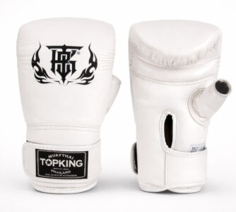 BAG GLOVE OPEN THUMB white ,כפפות שק עור