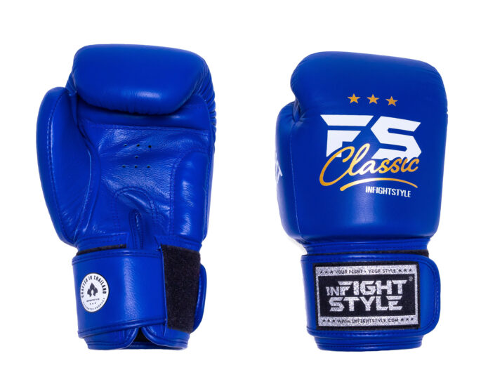 INFIGHTSTYLE CLASSIC blue,כפפות איגרוף עור