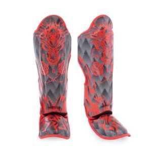 SHIN GUARDS DRAGON black,מגני שוק עור