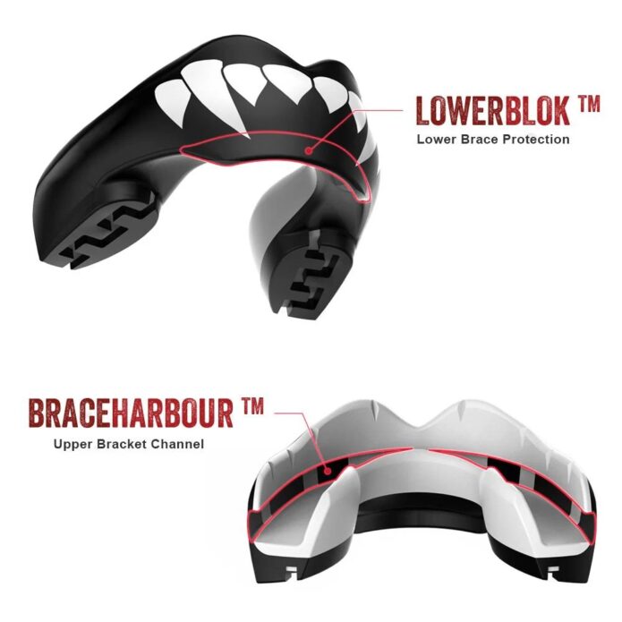 SAFEJAWS FANGZ BRACES BLACK