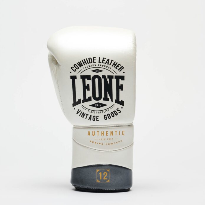 AUTHENTIC 2 gloves white,כפפות אגרוף מעור מלא עם שרוכים