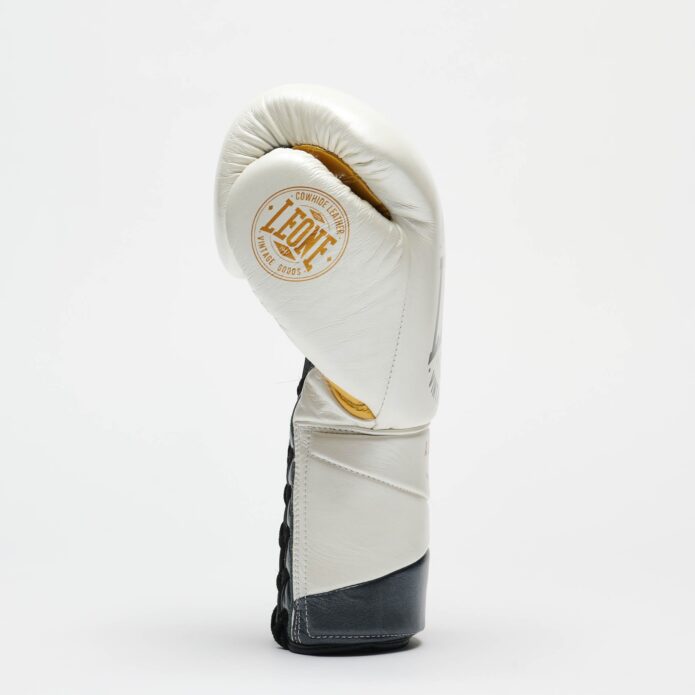 AUTHENTIC 2 gloves white,כפפות אגרוף מעור מלא עם שרוכים