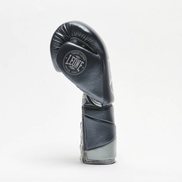 AUTHENTIC 2 gloves dark grey,כפפות אגרוף מעור מלא עם שרוכים