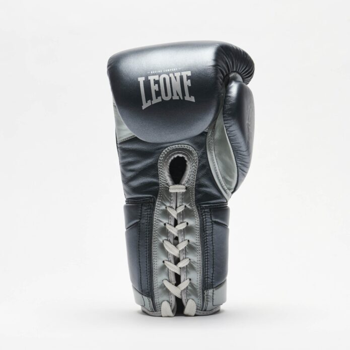 AUTHENTIC 2 gloves dark grey,כפפות אגרוף מעור מלא עם שרוכים
