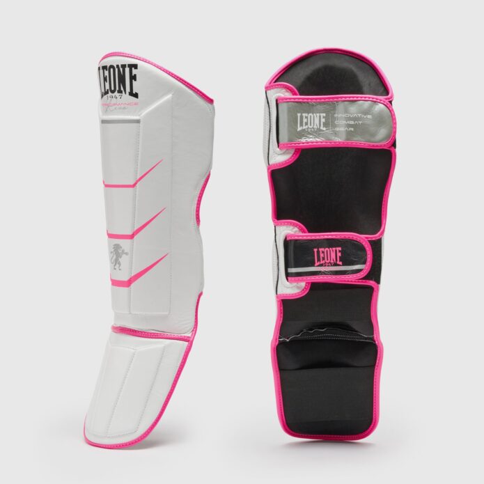 REVO FLUO shinguards white pink,מגני שוק מ-Cowhide Leather