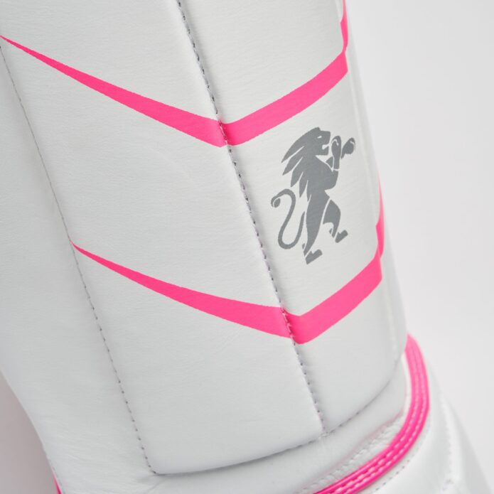 REVO FLUO shinguards white pink,מגני שוק מ-Cowhide Leather