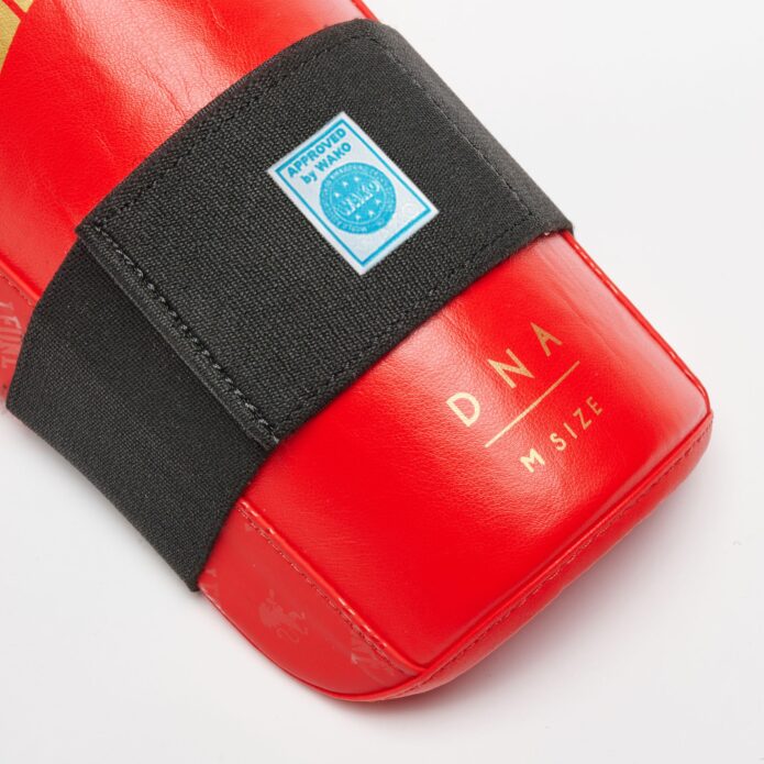 DNA shin guards red,מגני שוק WAKO approved